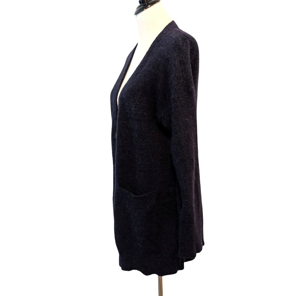 Massimo Dutti Womens Size S Blue Alpaca Wool Cashmere Blend Oversized Cardigan - Picture 2 of 12